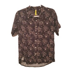 Bohio Playa Black White Artsy Faces Sustainable Short Sleeve Columbia Vacation M